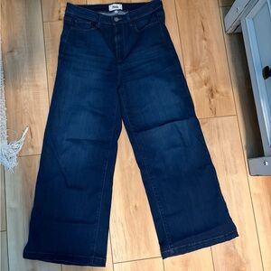 PAIGE Dark Blue Wide Leg Jeans